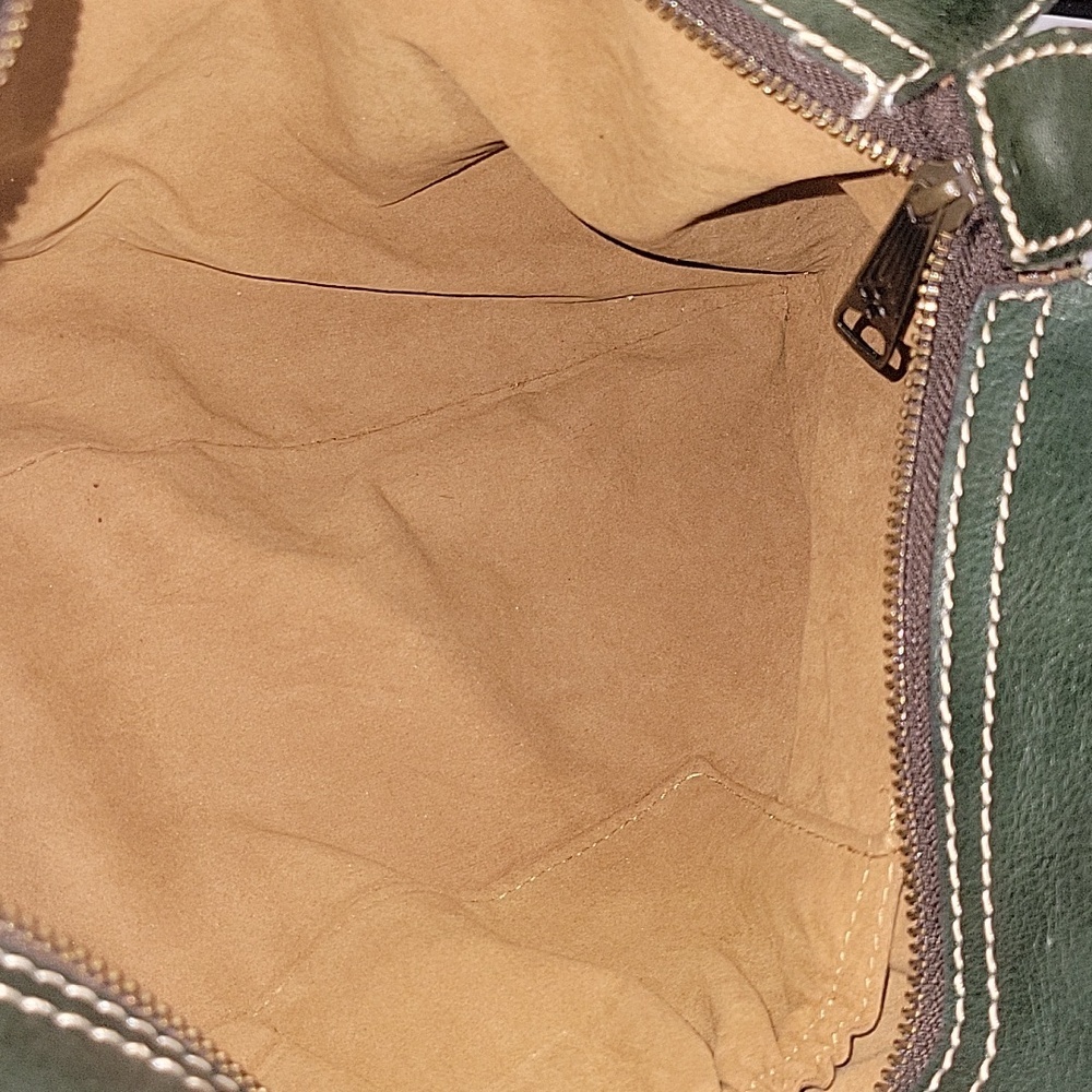 Patricia Nash Dark Green Leather Napoli Satchel Handbag Purse Tote - Picture 12 of 16